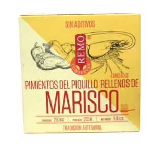 Pimientos rellenos de marisco