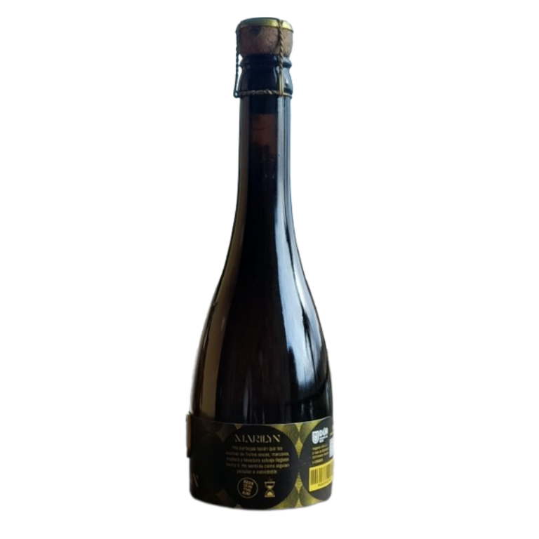 CERVEZA MARILYN DE DÚA SPRAKLING BEER EN COLABORACION CON LLAGAR VIUDA DE ANGELÓN CREADA POR BLANCA FRESNO JUNTO CON JUGUETES PERDIDOS TOQUE DE SIDRA DE HIELO