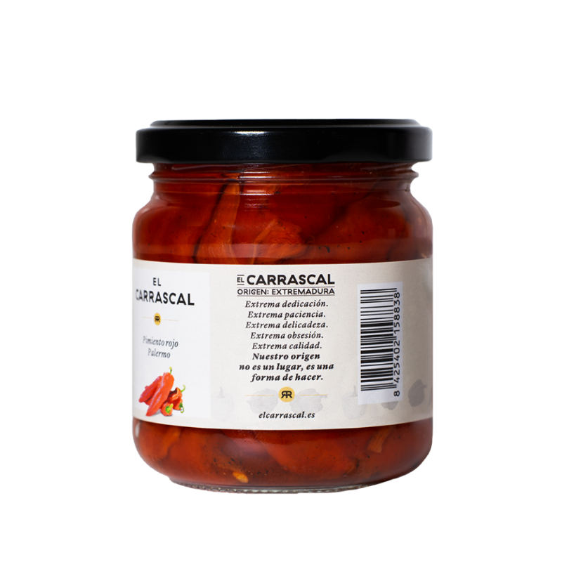 Pimientos Rojos Sweet Palermo 3 Bote de cristal de pimientos Sweet Palermo hechos en España