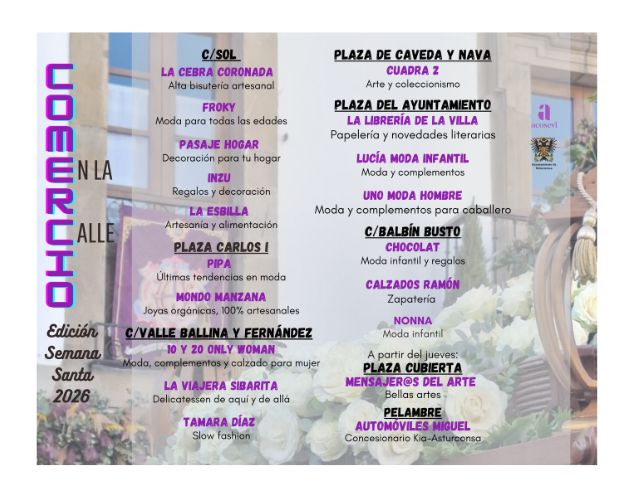 Comercio en la calle Semana Santa Villaviciosa 2026