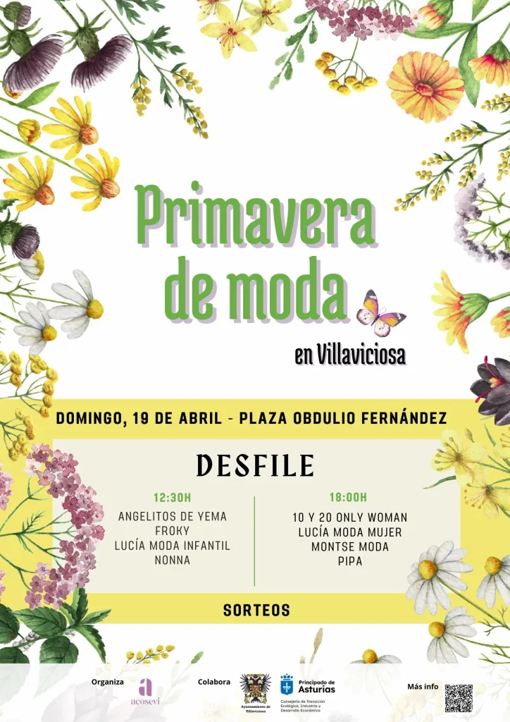Desfile de moda en Villaviciosa el 19 de Abril en la Plaza Obdulio Fernández