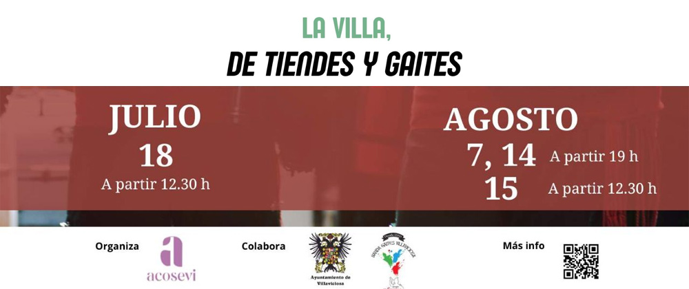 ‘Tiendes y gaites’ vuelve a llenar de música las calles y comercios de Villaviciosa 1 Mini cartel tiendas y gaites Villaviciosa