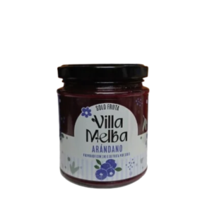 Mermelada asturiana de arándanos sin azúcar hecha con sólo fruta sin conservantes ni colorantes ni fructosa ni sacarosa ni erititrol ni sirope de ágave